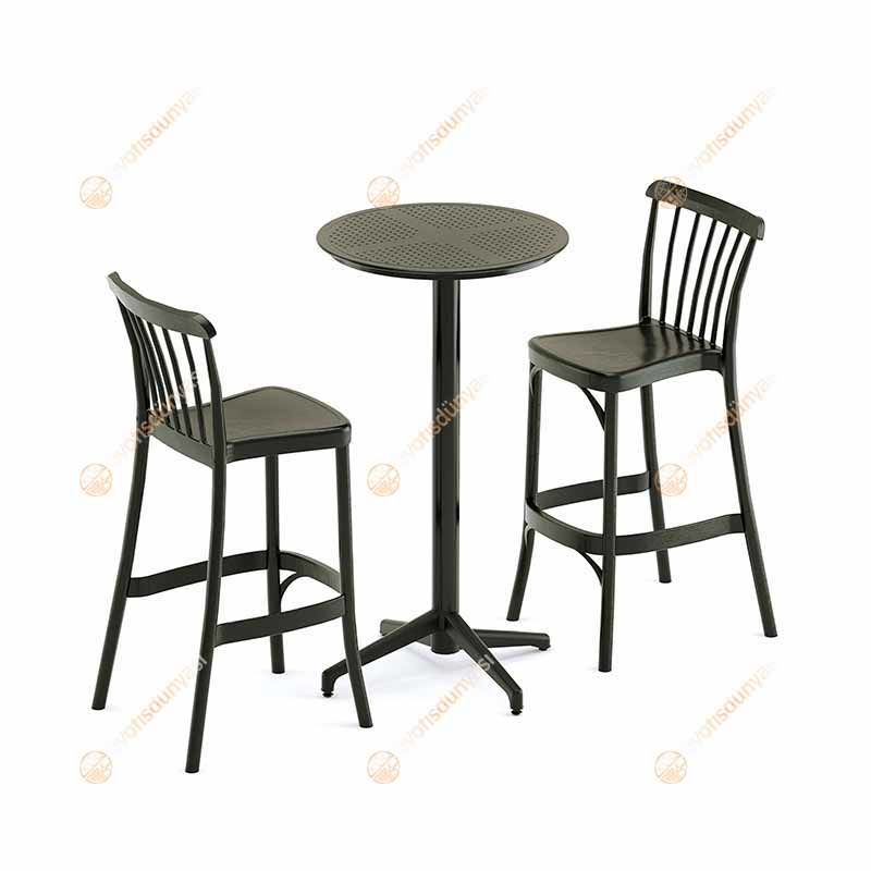 Gabon Katlanır Bistro Masa Takımı