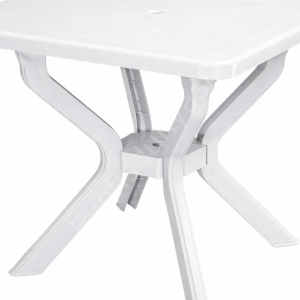 70x70 Muz Ayak Plastik Masa Beyaz