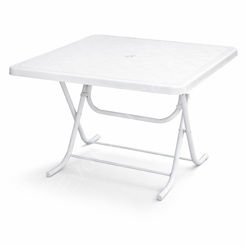 Fulmin 100X100 Katlanır PP Plastik Masa Beyaz
