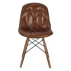 Eames Kapitoneli Ahşap Sandalye