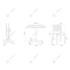 Kamerun Sabit Masa Takımı 2 Kişilik