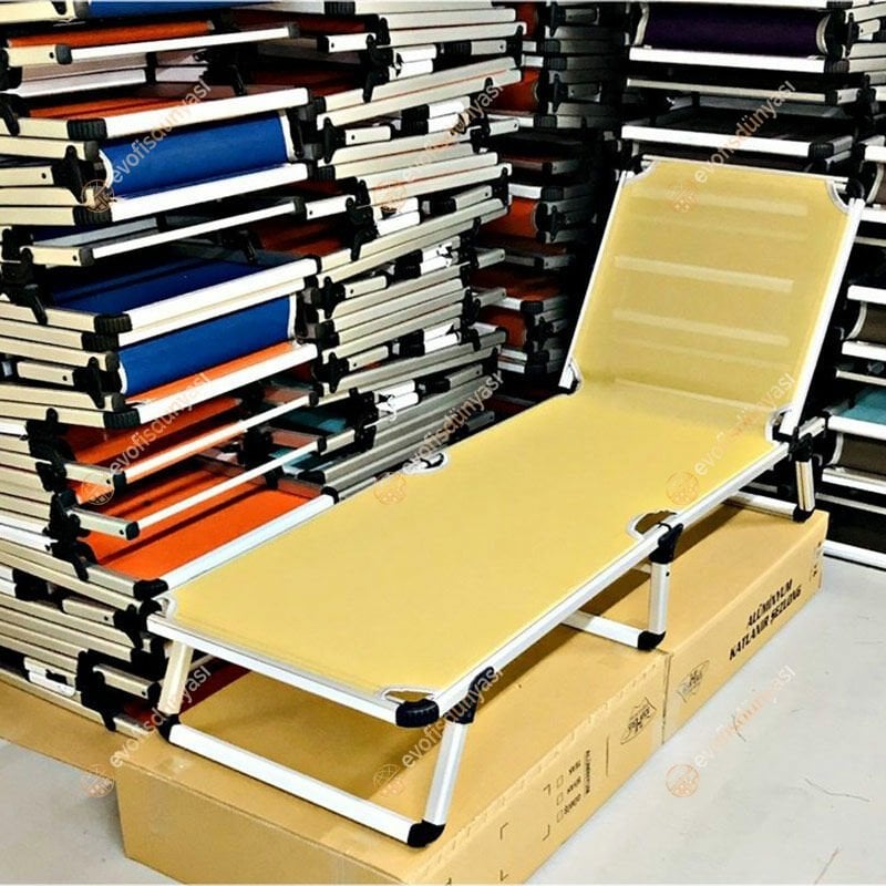 Alüminyum Portatif katlanır Şezlong Hardal