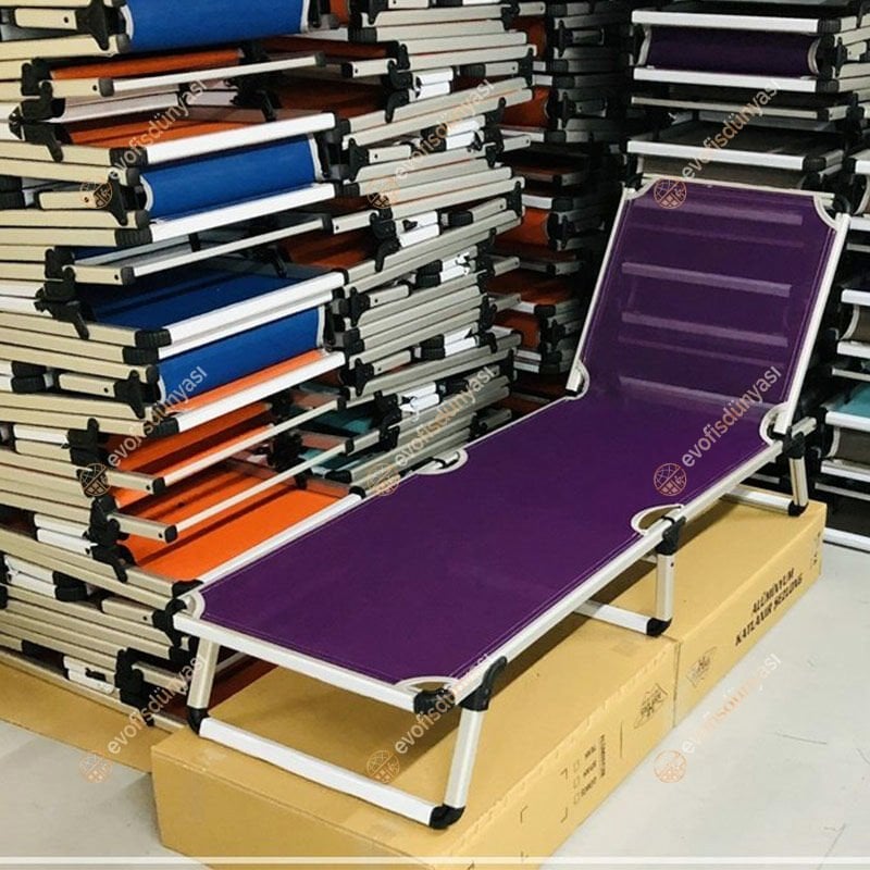 Alüminyum Portatif katlanır Şezlong Mor