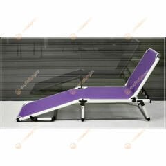 Alüminyum Portatif katlanır Şezlong Mor