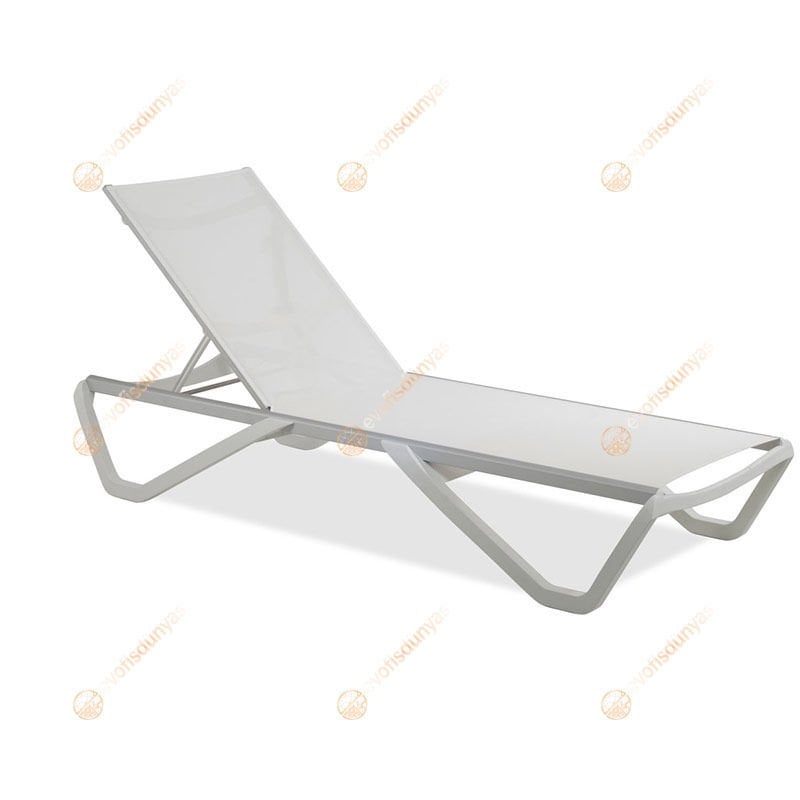 Water Alüminyum Şezlong Beyaz