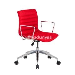 Nilüfer Krom Ayaklı Çalışma Koltuğu