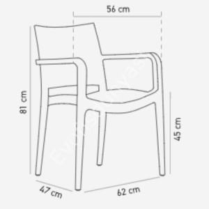 Specto Plastik Sandalye Kollu