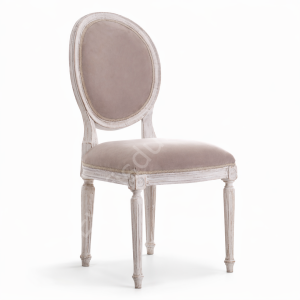 Manolya Torna Ayaklı Döşenmiş Ahşap Sandalye Eskitme