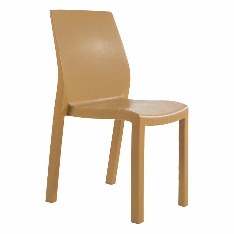 Yummy Plastik Sandalye Sütlü Kahve