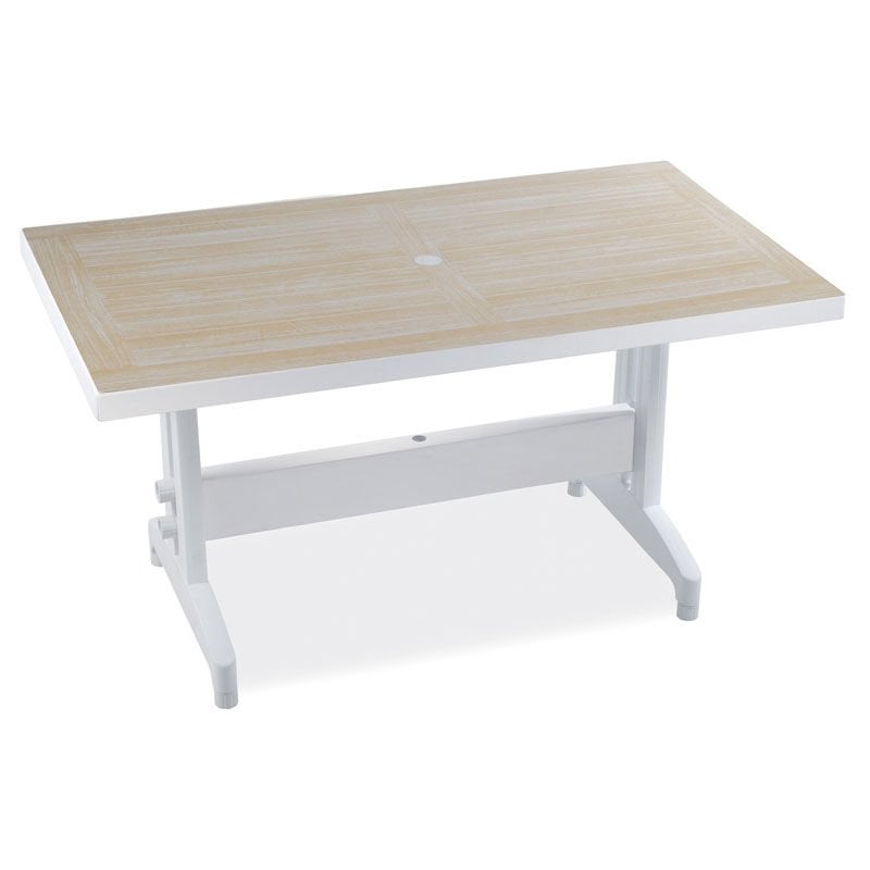 Diva 80x140 Ahşap Desenli Plastik Masa 003