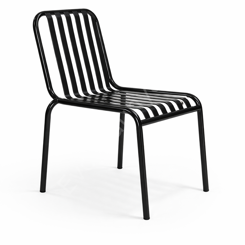 Espresso Kolsuz Metal Sandalye Siyah
