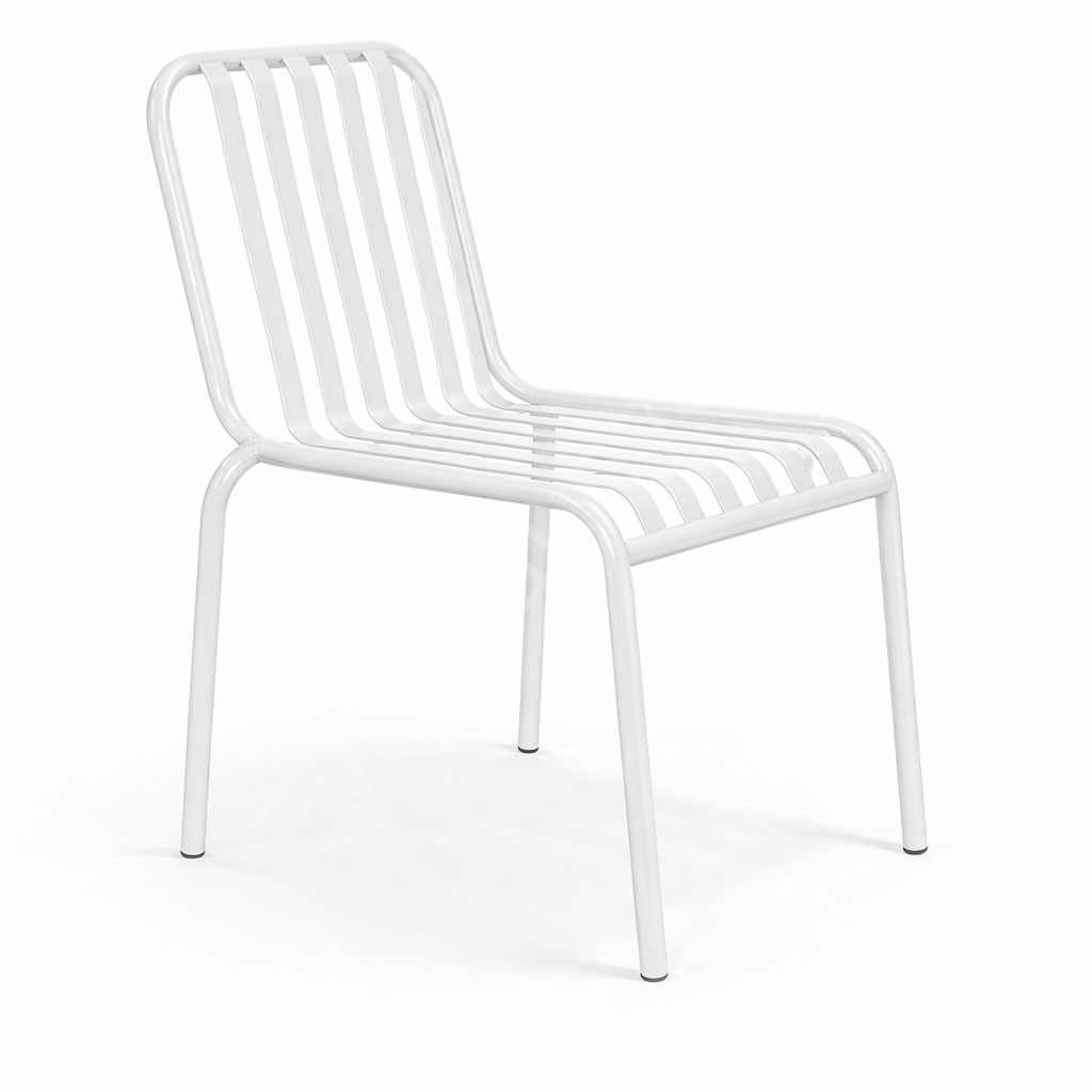 Espresso Kolsuz Metal Sandalye Beyaz