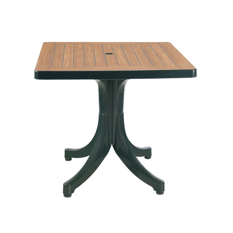 Diva 80x80 Ahşap Desenli Plastik Masa 003