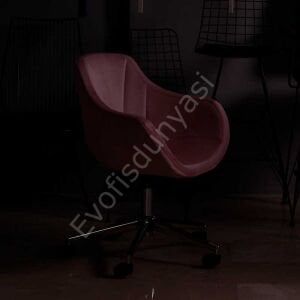 Megan Bilgisayar ve Çalışma Koltuğu Pembe - Krom