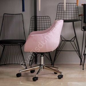 Megan Bilgisayar ve Çalışma Koltuğu Pembe - Krom
