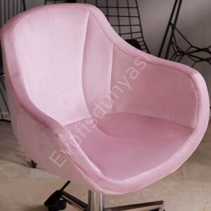 Megan Bilgisayar ve Çalışma Koltuğu Pembe - Krom