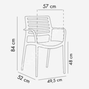 Camel Plastik Sandalye Kollu