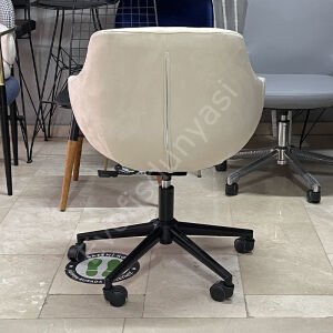 Megan Bilgisayar ve Çalışma Koltuğu Krem - Siyah Boya