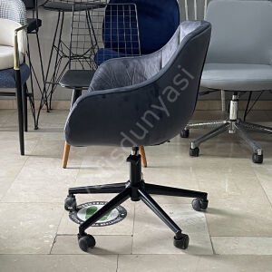 Megan Bilgisayar ve Çalışma Koltuğu Antrasit - Siyah Boya
