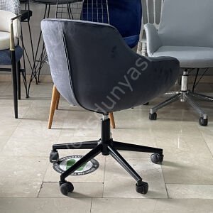 Megan Bilgisayar ve Çalışma Koltuğu Antrasit - Siyah Boya
