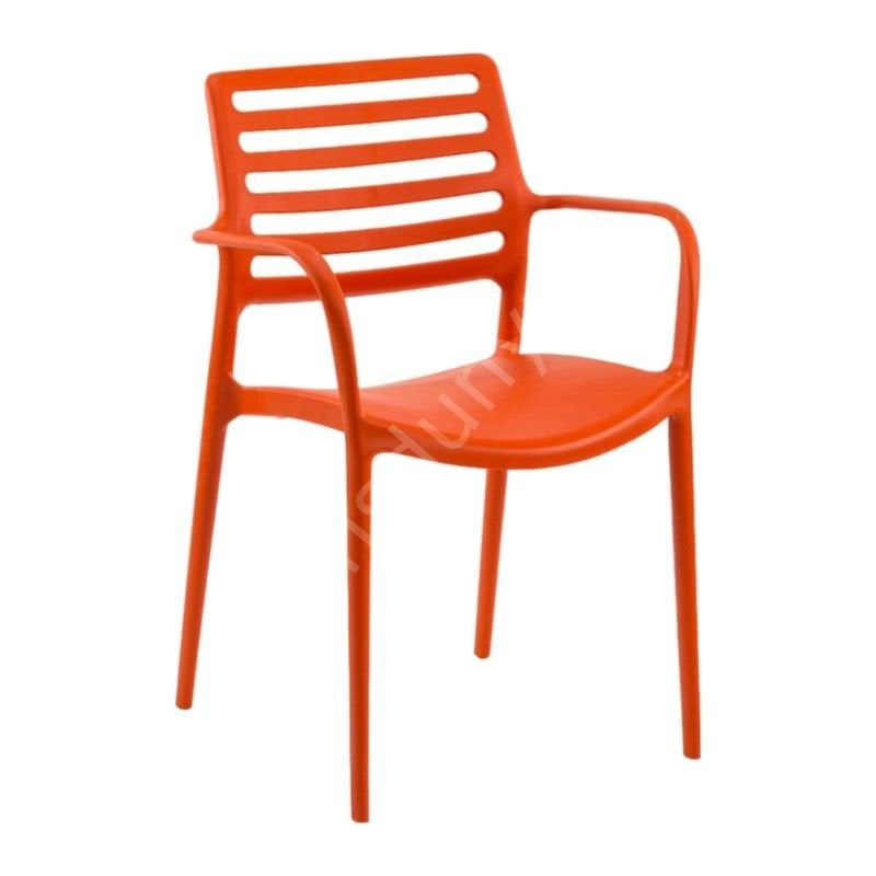 Camel Plastik Sandalye Kollu Turuncu