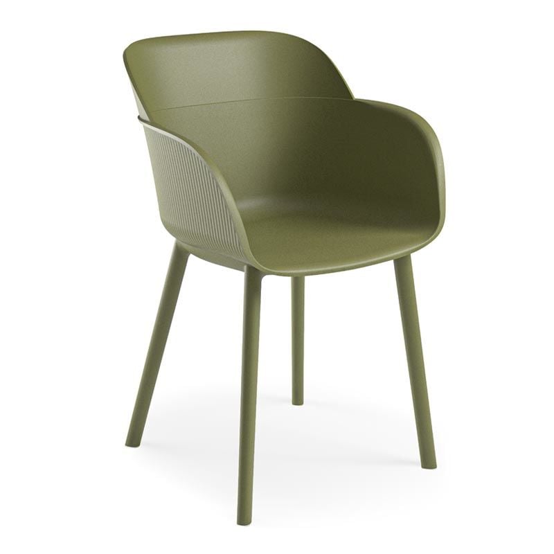 Backen Plastik Sandalye Haki