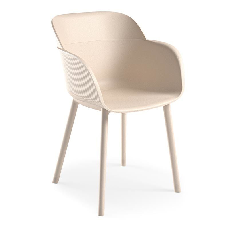 Backen Plastik Sandalye Krem