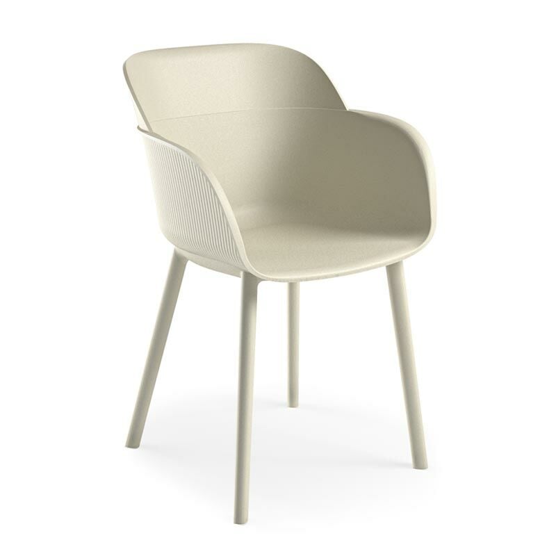 Backen Plastik Sandalye Bej