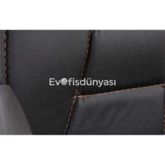 Dark Krom Ayaklı Müdür Koltuğu Siyah