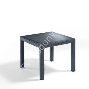 90×90 PP Rattan Görünümlü Camlı Masa