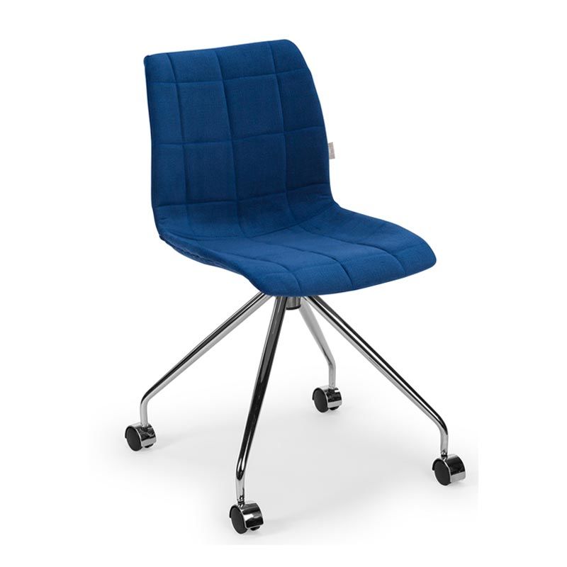 Pusat Ped Krom Ayaklı Çalışma Sandalyesi Mavi