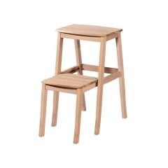 Ham Ahşap Merdiven Tabure