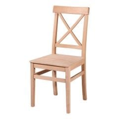 Ham Çapraz Izgaralı Ahşap Sandalye 004