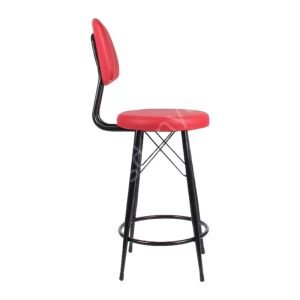 Ekom Metal Bar Sandalyesi Kırmızı - 65 cm