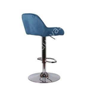 Aura Bar Sandalyesi Petrol Mavi