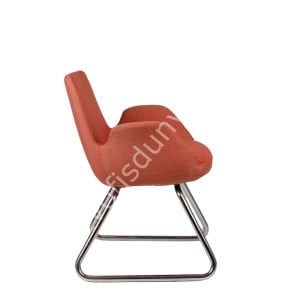 Begüm Bekleme Sandalyesi Turuncu Keten