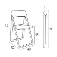 Dream Katlanabilir PP Sandalye Antrasit