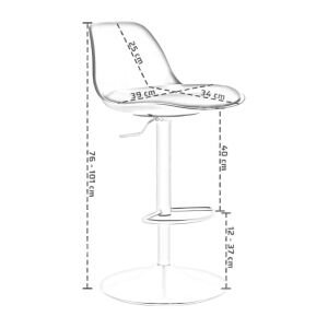Vegas Modern Tepsi Ayaklı Bar Sandalyesi Beyaz