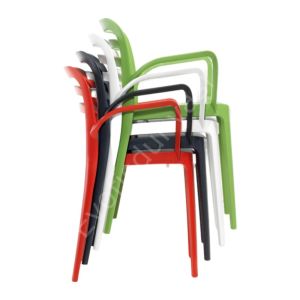 Pendos PP Kollu Plastik Sandalye Siyah