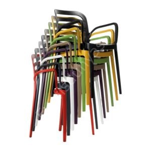 Pendos PP Kollu Plastik Sandalye Kırmızı