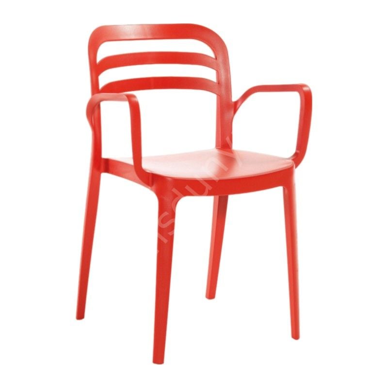 Pendos PP Kollu Plastik Sandalye Kırmızı