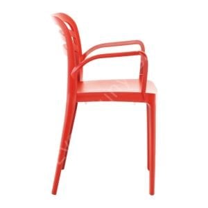 Pendos PP Kollu Plastik Sandalye Kırmızı