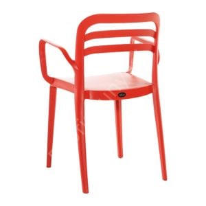 Pendos PP Kollu Plastik Sandalye Kırmızı