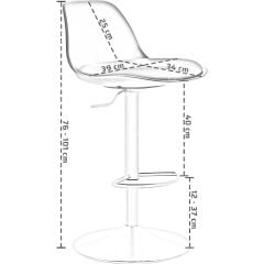 Vegas Modern Tepsi Ayaklı Bar Sandalyesi Kırmızı