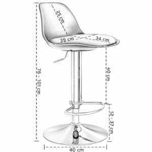 Vegas Modern Tepsi Ayaklı Bar Sandalyesi Kırmızı