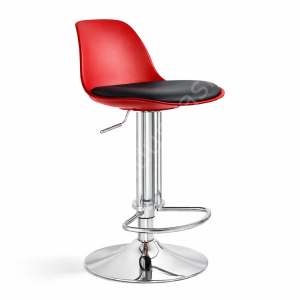 Vegas Modern Tepsi Ayaklı Bar Sandalyesi Kırmızı