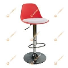 Vegas Modern Tepsi Ayaklı Bar Sandalyesi Kırmızı