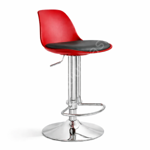 Vegas Modern Tepsi Ayaklı Bar Sandalyesi Kırmızı