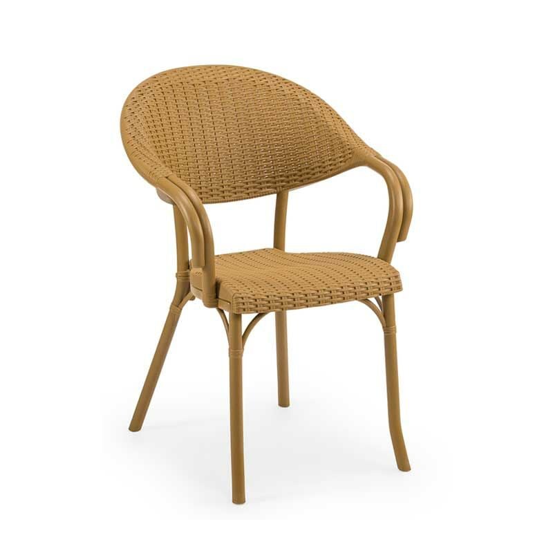 Lusiya Rattan Görünümlü Sandalye Teak