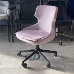 Sude Çalışma Koltuğu Pembe - Siyah Boya
